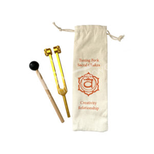 Orange/Sacral Chakra Tuning Fork, Tuned with Stick and Bag