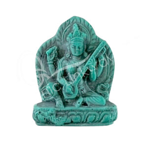 FIGURINE - TURQUOISE POWDER SARASWATI/KNOWLEDGE 1.5-1.75"