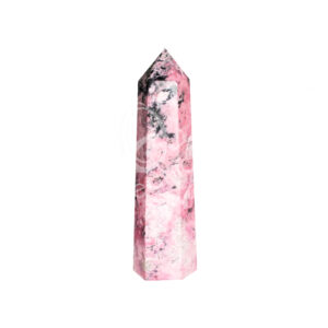 Polished Rhodonite 6 Sides Obelisk