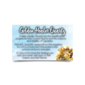 (CLOSE OUT) MARKETING CARD - GOLDEN HEALER QUARTZ (PK 50) 2x3''