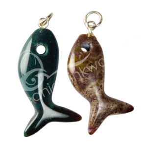 Mixed Stones Lucky fish Pendant (Set of 12)