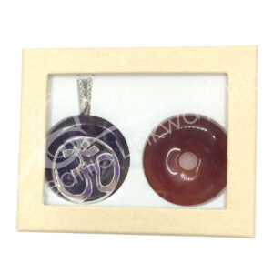 Donut Silver Plated OM Pendant (Set of 2)