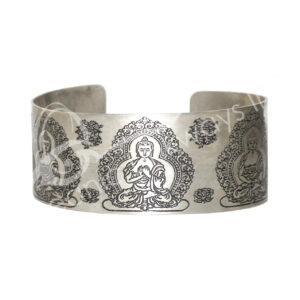 Buddha Engraved Metal Bracelet