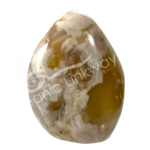 Cherry Blossom Agate Flame Shape