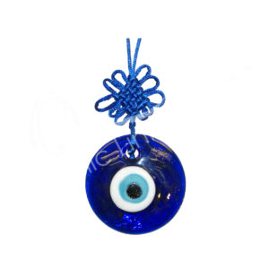 Round Glass Evil Eye Hanging with Knots