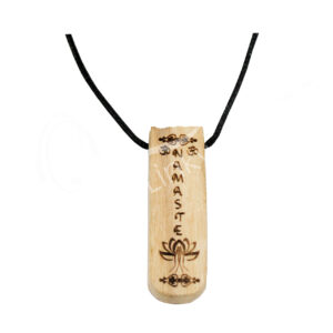 Palo Santo Wood Engraved Namaste Adjustable Necklace (Pack of 3)