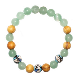 Palo Santo and Green Aventurine Elastic Bracelet