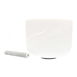 White Frosted Crystal Singing Bowl 13-14″ Diameter