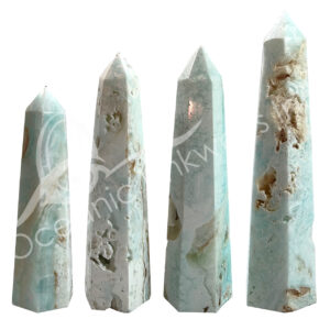 Polished Caribbean Calcite Obelisk 6 Sides
