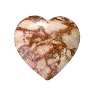 Polished Pink Porcelain Jasper Heart