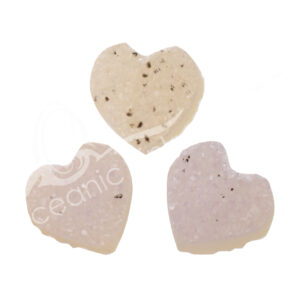 (CLOSE OUT) CABOCHON - AMETHYST A HEART DRUSE XS (PAIR) 0.5"