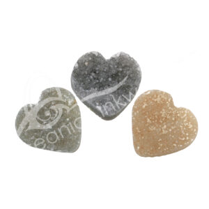 (CLOSE OUT) CABOCHON - AMETHYST AA HEART DRUSE M 1"