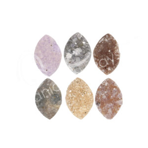 (CLOSE OUT) CABOCHON - AMETHYST A MARQUISE DRUSE S 18-20 MM