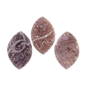 (CLOSE OUT) CABOCHON - AMETHYST MARQUISE DRUSE S-A 1"X1.25"