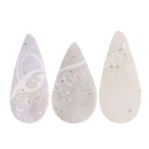(CLOSE OUT) CABOCHONS - AMETHYST A TEAR DRUSE M 1.5"
