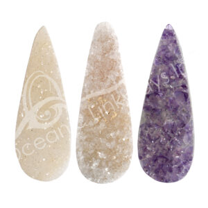(CLOSE OUT) CABOCHON - AMETHYST A TEAR DRUSE XL 2"