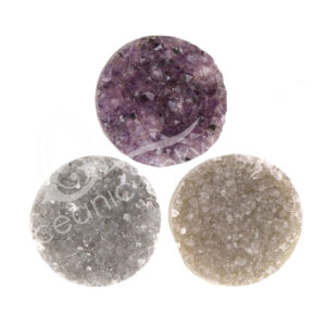 (CLOSE OUT) CABOCHON - AMETHYST A FREE FORM DRUSE S 17-25 MM