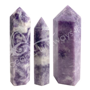 Polished Lepidolite 6 Sides Obelisk