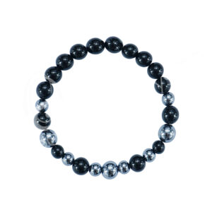 BRACELET - TERAHERTZ & TOURMALINE, BLACK (8-8.5 MM) 7.15-7.25"