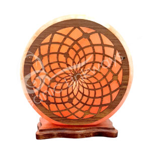 (CLOSE OUT) SALT LAMP - WOOD DREAMCATCHER NO CORD 8.25"H