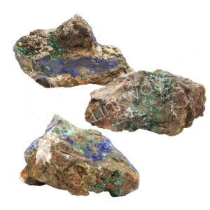 (CLOSE OUT) ROUGH - AZURITE/MALACHITE D 2.5"
