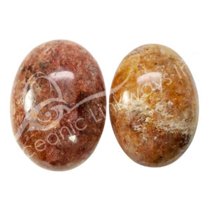 Polished Harlequin Quartz Palm Stone
