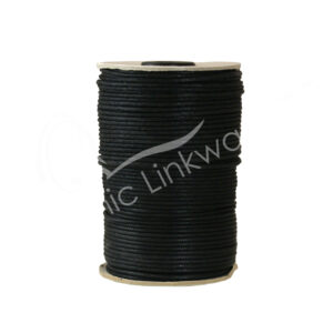 Black Waxed Cotton Cord 1 mm 100 Yards