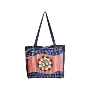 Om in Lotus Flower Cotton Tote Bag
