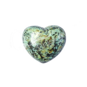 Polished African Turquoise Heart