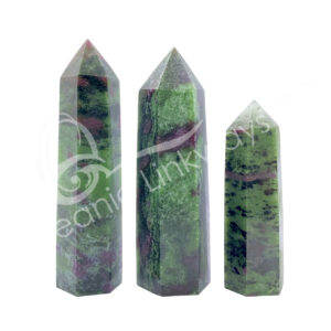 Polished Ruby Zoisite 6 Sides Obelisk