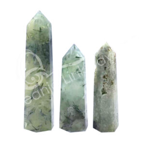 Polished Prehnite 6 Sides Obelisk