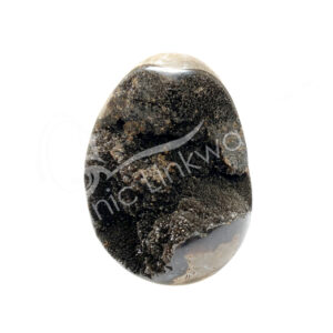 Polished Septarian Jasper with Druse Egg