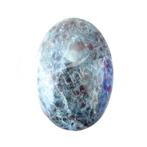 Polished Blue Kyanite with Ruby Palm Stone