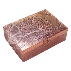 Mandala Copper Plated Metal Box