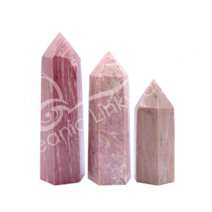 Polished Rhodonite 6 Sides Obelisk