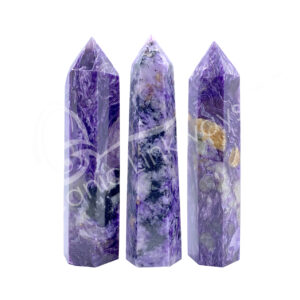 Polished Charoite Obelisk 6 Sides