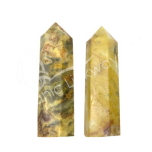 Polished Crazy Lace Agate Obelisk