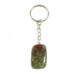 Dragonblood Jasper Tumbled Stone Keychain