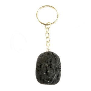 Lava Tumbled Stone Keychain
