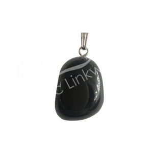 PENDANT - TUMBLED STONE OBSIDIAN, BLACK 0.75-1"