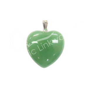 PENDANT - HEART AVENTURINE, GREEN (PK 6) 1"