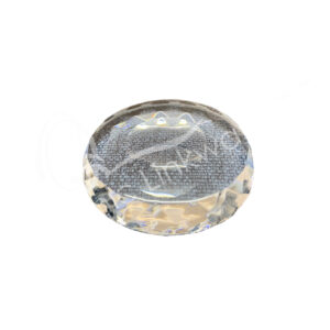 Clear Faceted Glass Stand