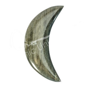 Polished Golden Sheen Obsidian Moon