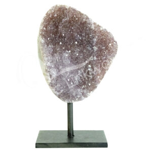 Amethyst Uruguayan D Polished Geode on Metal Stand