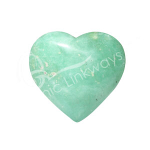 Polished Green Chrysocolla Heart