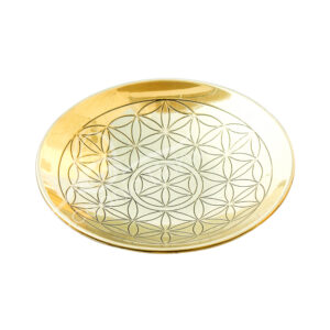 PLATE - FLOWER OF LIFE GOLD 6"DIA