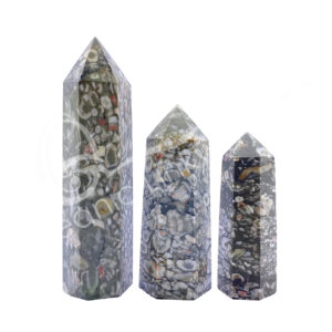 Polished Sea Sediment Jasper Six Sides Obelisk