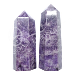 Polished Lepidolite 6 Sides Obelisk