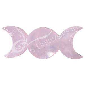 Polished Pink Calcite Triple Moon Plate