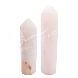 Polished Pink Calcite Obelisk 6 Sides